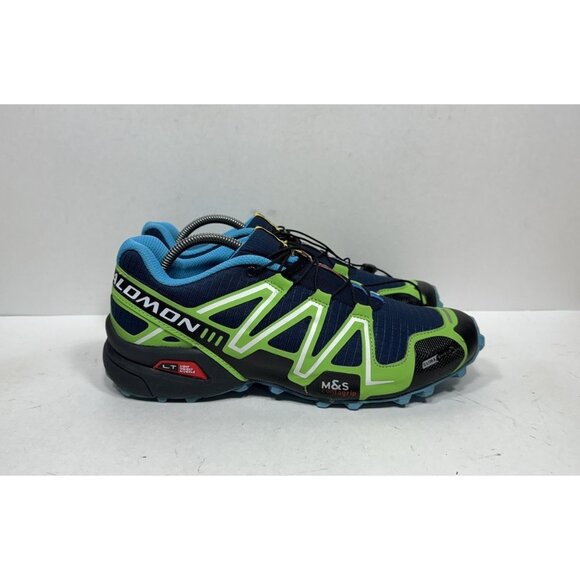 Salomon Speedcross 3 Trail Running Shoes Green Blue Men’s Size 10 328082 - Picture 1 of 8
